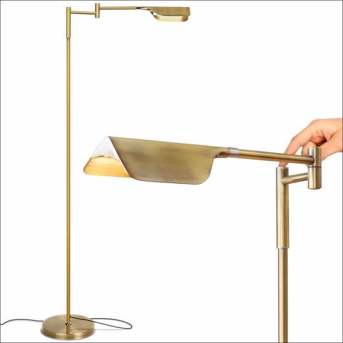 Precise Touch Antique Brass Floor Lamp