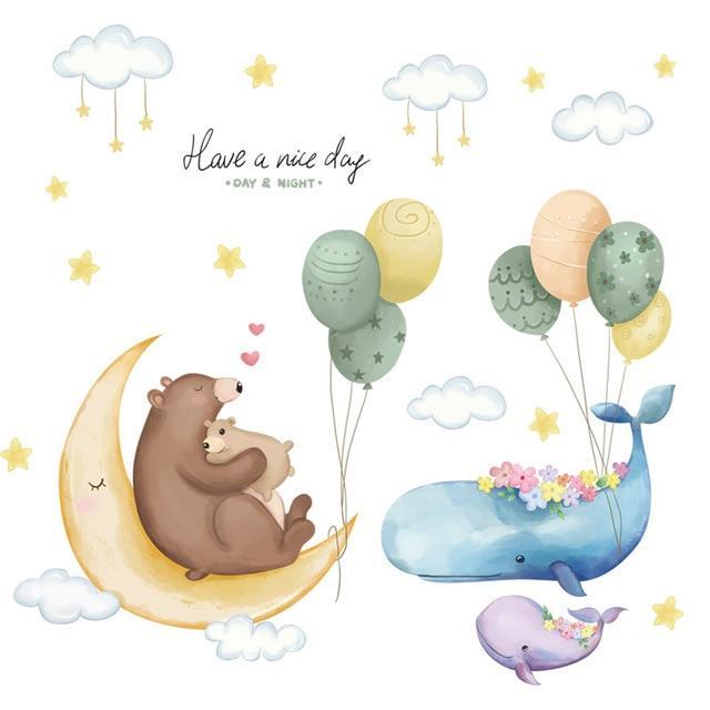 Cute Bears & Whale Family