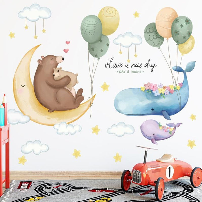 Cute Bears & Whale Family