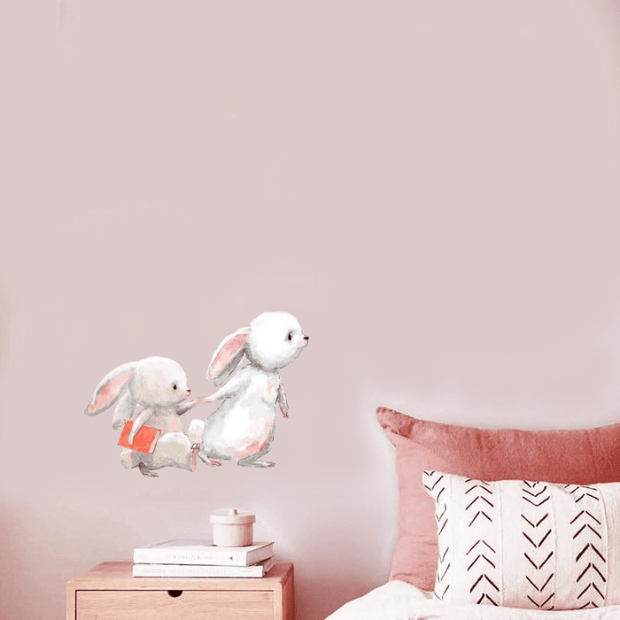 Cute Rabbit Friendship Stroll