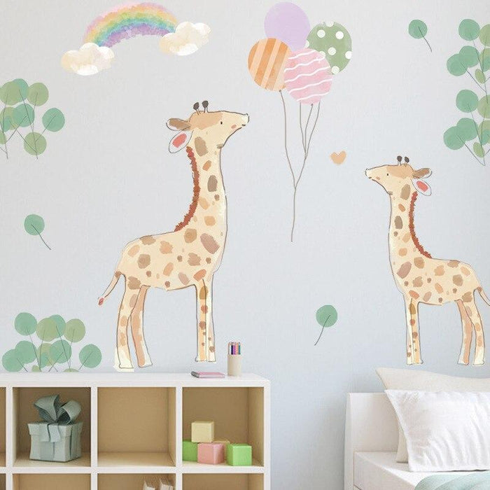 Aquarelle Giraffes & Balloons