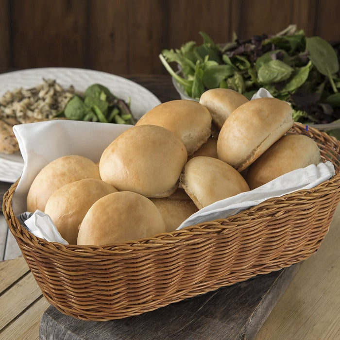 Oval Wicker Serving Baskets | For Restaurant Serving & Tabletop Display (15-inch)