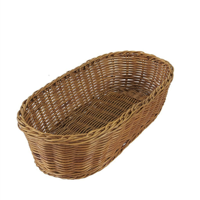 Oval Wicker Serving Baskets | For Restaurant Serving & Tabletop Display (15-inch)