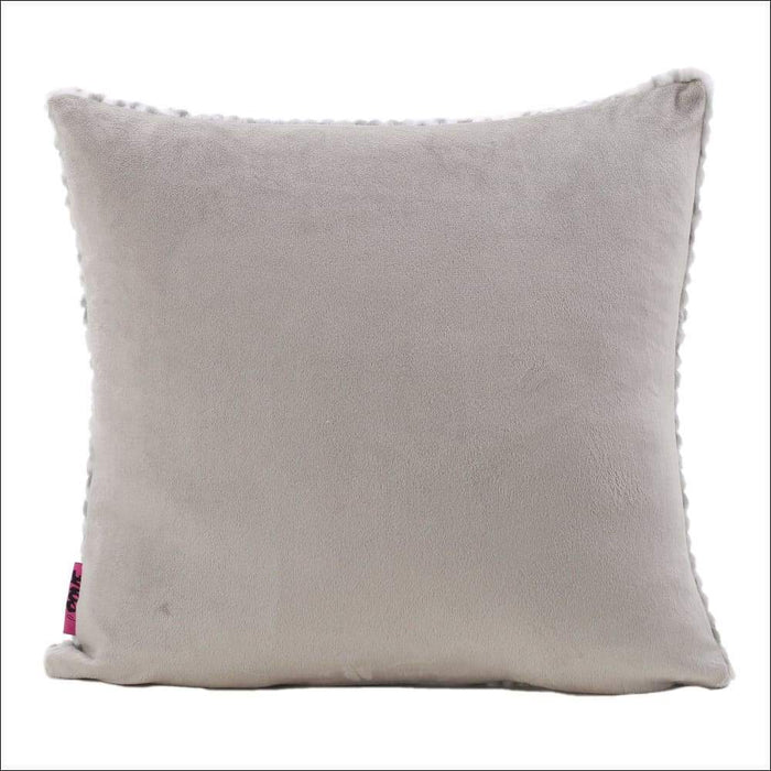 Silver Dusk Faux Fur Throw Pillow