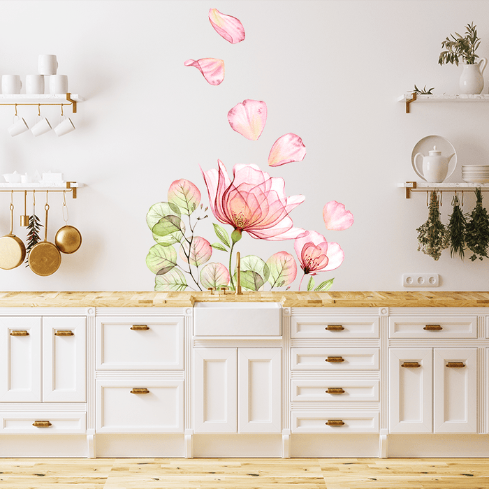 Transparent Pink Poppies with Petals