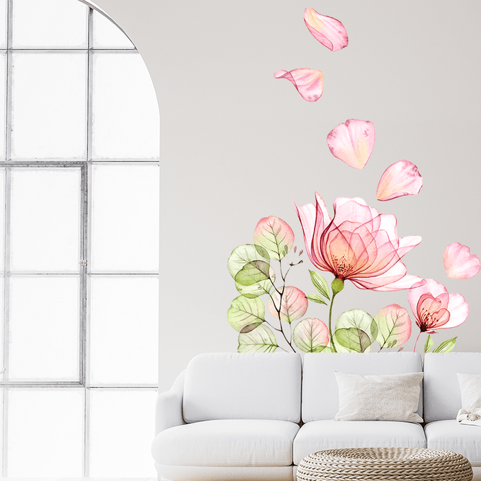 Transparent Pink Poppies with Petals