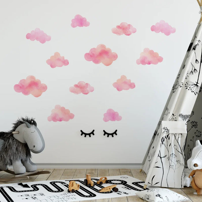 Pink Cloud Wall Pattern