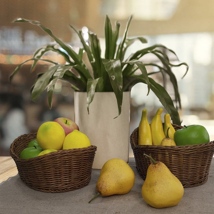 Oval Wicker Serving Baskets (11-Inch) | Restaurant Serving & Tabletop Display Baskets