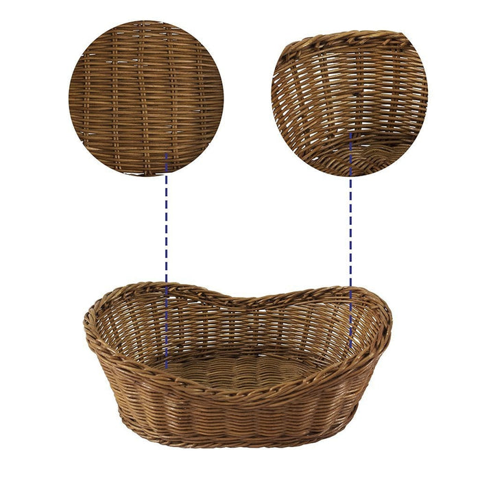 Oval Wicker Serving Baskets (11-Inch) | Restaurant Serving & Tabletop Display Baskets